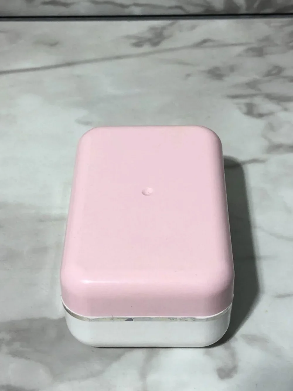 Mary Kay Soap Dish Compact Travel Case Vanity Container Pink Gold‎ Trim